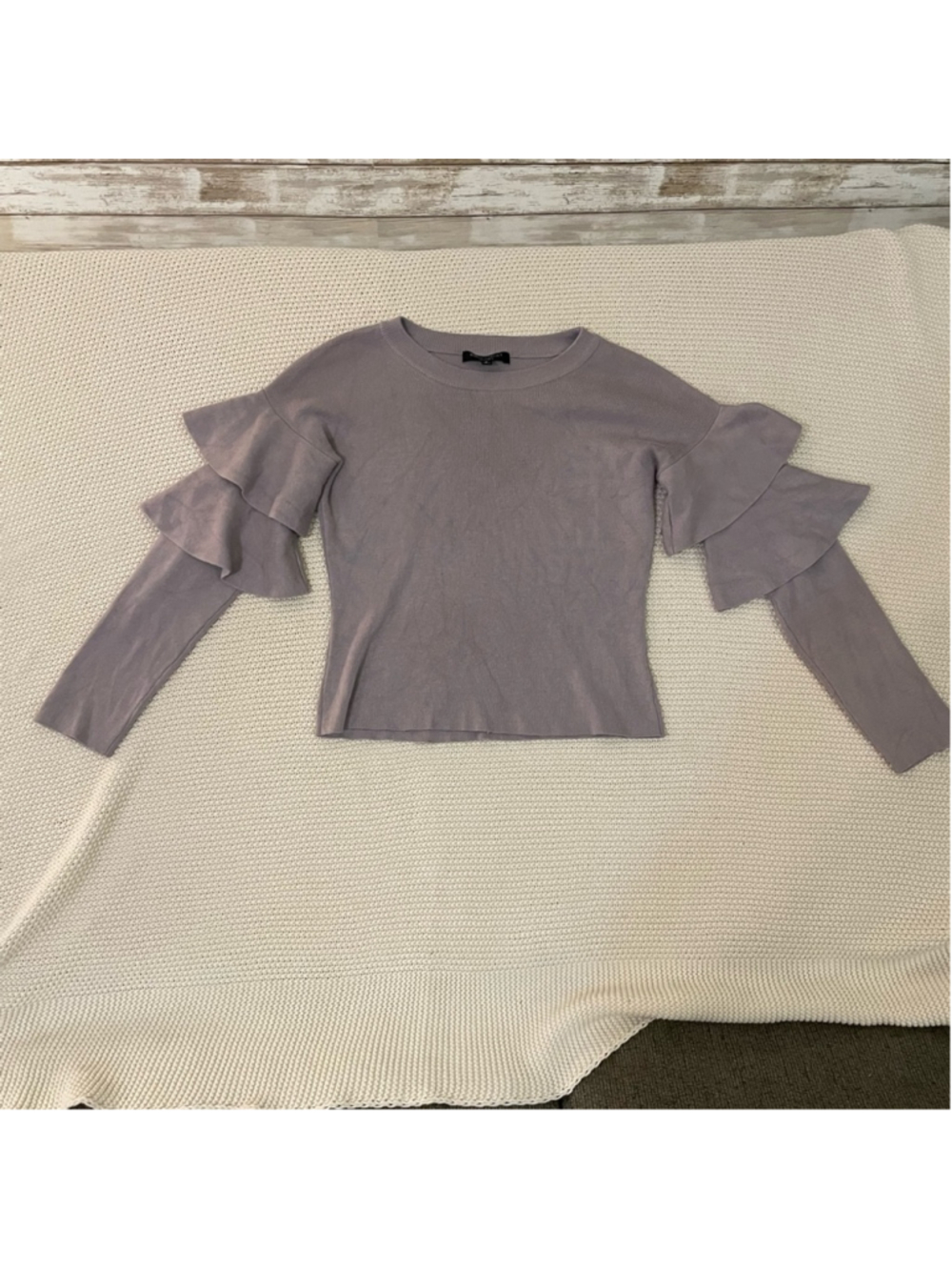 Romeo & Juliet Couture Lilac Ruffle Sleeve Blouse